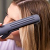 image:imageHairitage Ceramic Tourmaline 2in1 Flat Iron Hair Straightener Curling Iron  1 14 Inch  Airflow Styler  Heat Protectant Spray  Curved Edges  Curling  Straightening  420 Degree Heat ProtectionGo With The Flow 2in1 Styler  Play it Cool Heat Protectant