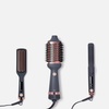image:imageHairitage Heated Ceramic Straightening Brush for Blowouts  Volumizing  Straightening  AntiFrizz Blow Dry Brush for Smooth Shiny Hair  One Step Ceramic Tourmaline Hot Styling Brush All Hair TypesHeated Brush