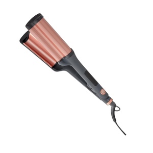 image:imageHairitage 3 Barrel Curling Iron for Beach Waves and Curls  Ceramic Tourmaline Crimping Iron  Hair Waver for Mermaid Waves  Pink Barrel Curling Iron  Reduce Frizz  Increase Shine  All Hair Types