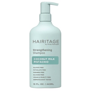 image:imageHairitage Coconut Pistachio Strengthening Shampoo  Restoring for All Hair  Color amp Treated Fine to Dry Damaged Breakage Sulfate amp Paraben Free Naturally Derived Ingredients Value Size 15 flozShampoo