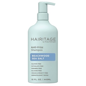 image:imageHairitage Woody Sea Salt AntiFrizz Shampoo for Men and Women 15 fl oz  For Fine Dry Damaged Color Treated Hair Sulfate Paraben Free Removes Build Up Naturally Derived Ingredients Value SizeShampoo