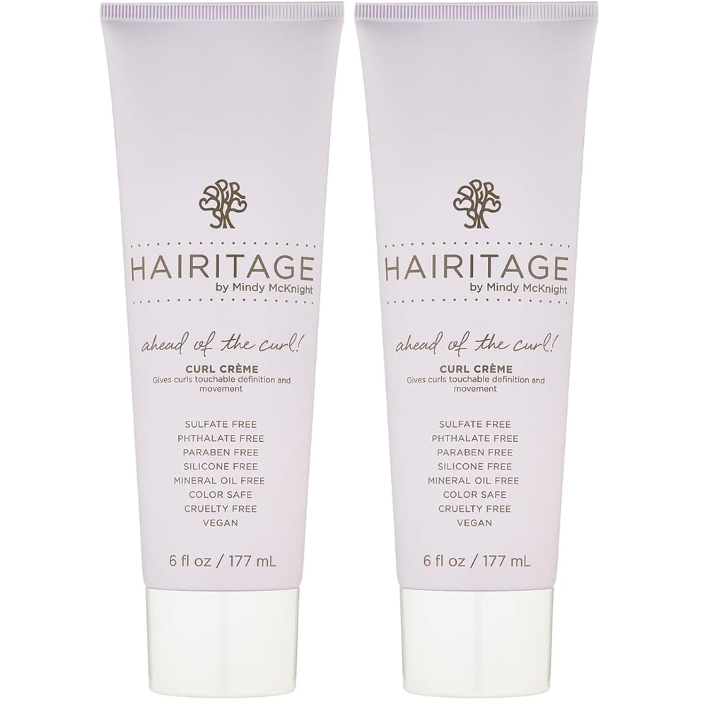 image:imageHairitage Hydrating Jojoba Oil Curl Cream for Curly Hair  Moisturizing Anti Frizz Styling Product for High Definition Curls for Women  Men  Bounce  Shine for Fine  Thick Hair  Color Safe  Vegan6 Fl Oz Pack of 2