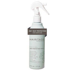 image:imageHairitage Heat Protectant Spray for Hair  Up to 450 Degree Protection  Hydrates  Strengthens Hair  Leaves Hair Smooth  Shiny after Styling  For All Hair Types  Heated Styling Tools  6 fl oz