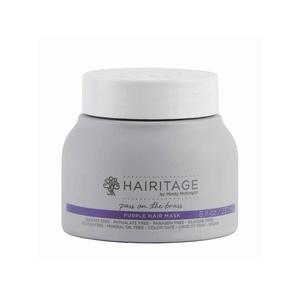 image:imageHairitage Pass on The Brass Purple Hair Mask Deep Conditioner for Color Treated Hair  Remove Brassy Tones  Lighten Colored Hair  For Blonde Hair  Highlights  Formulated with Argan Oil 8 fl oz